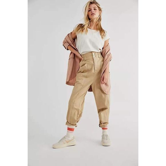 NEW Free People Ready To Run Cinch Waist Pants Size Small